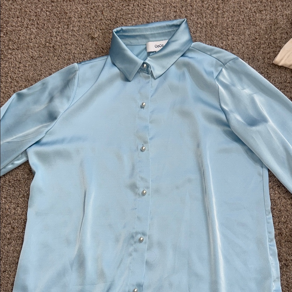 CeCe Light Blue Men's Dress Shirt